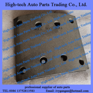 SHAANXI SHACMAN truck F2000 F3000 X3000 M3000S HANDE axle spare parts brake lining 81.50221.0535 GARNITURE DE FREIN CAMION SHACMAN 81502210535