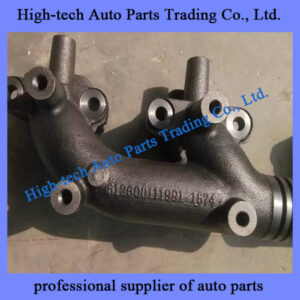 Weichai engine exhaust manifold 612600111991 COLLECTEUR D’ECHAPPEMENT for BEIBEN truck, JAC, FOTON, SHACMAN, SINOTRUK HOWO truck, Yutong bus, King Long bus LIUGONG XCMG wheel loader